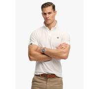 Superdry & Co Pure Cotton Pique Logo Patch Polo Shirt White