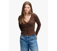 Superdry & Co Pure Cotton Striped Cardigan Brown