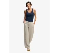 Superdry & Co Pure Linen Low Rise Wide Leg Trousers Beige