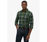 Superdry & Co Regular Fit Pure Cotton Checked Flannel Shirt Green