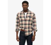 Superdry & Co Regular Fit Pure Cotton Checked Flannel Shirt White