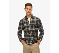 Superdry & Co Relaxed Fit Pure Cotton Check Shirt Navy