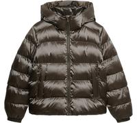 Superdry Shine puffer hooded jacket brown women - XL