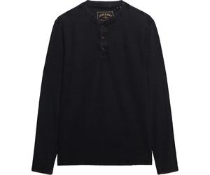 Superdry & Co Waffle Henley Long Sleeve Shirt, blue, size M