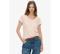 Superdry & Co Women's Cotton Rich Scoop Neck T-Shirt - 12 - Pink, Green,Pink