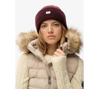 Superdry & Co Women's Knitted Rib Beanie Hat with Wool - Red, Red