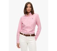 Superdry & Co Women's Pure Cotton Striped Oxford Shirt - 12 - Pink, Pink