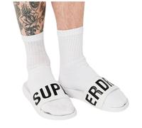 Superdry Code Core Pool Slides - Optic / Black Colour: Optic/Black, Si
