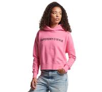 Superdry Code Core Sport Crop Box Hoodie Pink M Woman