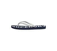 Superdry Women's Code Essential FLIP Flop, Deep Navy/Metallic Silver, Medium UK