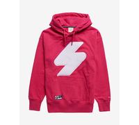Superdry Code Logo Chenille Os Hoodie Pink White Women - M-L