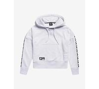 Superdry Code Logo Tape Crop Hoodie White Women - M