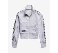 Superdry Code Tape Track Full Zip Sweatshirt Light Grey Women - M