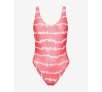Superdry Code Tie Dye Swimsuit Pink White Women - M