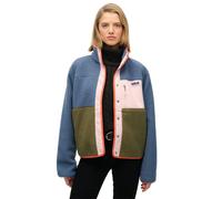 Superdry Colour Block Fleece Jacket Blue XL Woman