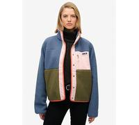 Superdry Colour Block Fleece Jacket Blue S Woman