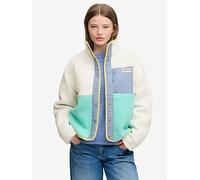 Superdry Colour Block Fleece Jacket White L Woman