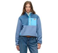 Superdry Colour Block Fleece Pull Over Jacket Blue M Woman