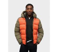 Superdry Colour Block Sport Puffer Jacket orange green - L