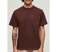 Superdry Contrast Stitch Pocket Short Sleeve T-shirt Brown XL Men