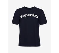 Superdry Cooper Classic 70s Short Sleeve T-Shirt Navy Blue White Women - S