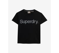 Superdry Core Logo City short sleeve black women's t-shirt. - XXS