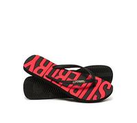 Superdry Core Logo Flip Flops - Black, Black, Size 3-4, Women Black