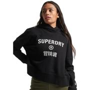 Superdry Code Core Sport Crop Box Hoodie Black XS Woman