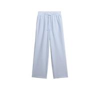 Women's striped cotton elastic trousers Superdry Bleu M