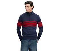 Superdry Cotton Stripe Knit Half Zip Sweater