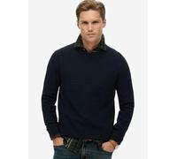 Superdry Cotton Texture Knitted Jumper, Navy, Size Xl, Men Navy