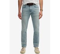 Superdry Cotton Vintage Slim Straight Jeans, Blue, Size 34, Inside Leg Short, Men Blue