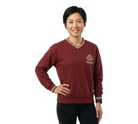 Superdry Country Club Loose V Crew Sweatshirt Red XL Woman