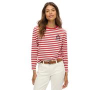 Striped women's sweatshirt Superdry Country Club Rouge M