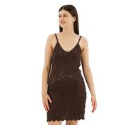 Superdry Crochet Cami Sleeveless Short Dress Brown XS Women