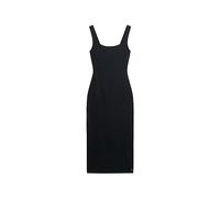 Superdry Dress Square Neck Jersey Midi Dress Black 8 Women, Black/White, 8