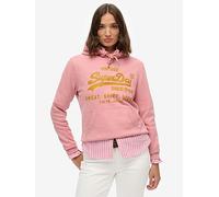 Superdry Embellished Relaxed Hoodie, Pink, Size 16, Women Pink