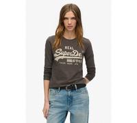 Superdry Embellished Vl Graphic Long Sleeve T-shirt Grey 2XS Women