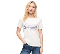 Superdry Embellished Vl Graphic Short Sleeve T-shirt White S Women