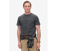 Superdry Embossed Logo Short Sleeve T-Shirt - Black, Black, Size Xl, Men Black