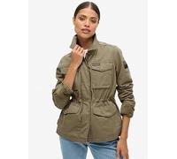 Superdry Embroidered Military Jacket - Green, Green, Size 14, Women Green