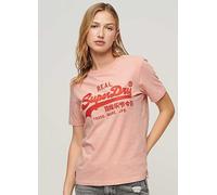 Superdry Embroidered Vl Relaxed Short Sleeve T-shirt Orange XS Woman