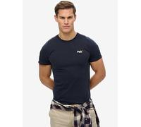 Superdry Essential Contrast Embroidered T-Shirt - Navy, Navy, Size S, Men Navy
