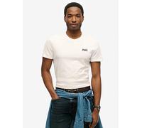 Superdry Essential Contrast Embroidered T-Shirt - White, White, Size L, Men White