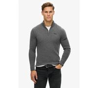 Superdry Mens Essential Embroidered Knitted Half Zip Jumper