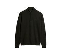 Superdry Essential Embroidered Knitted Half Zip Jumper Carbon Moss