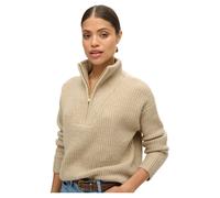 Superdry Essential Half Zip Sweater Beige XL Woman