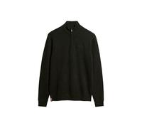 Men's Superdry Men's Essential Embroidered Knit Half Zip Dark Moss Marl - Green - Size: LARGE