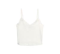 Superdry Essential Lace Trim Crop Cami W6011942A Off White Size 6/8, Women - Outerwear, 6/8 UK