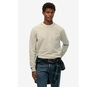 Superdry for man. M2013751A Essential beige crew neck sweatshirt with Essential logo (S), Casual, Cotton